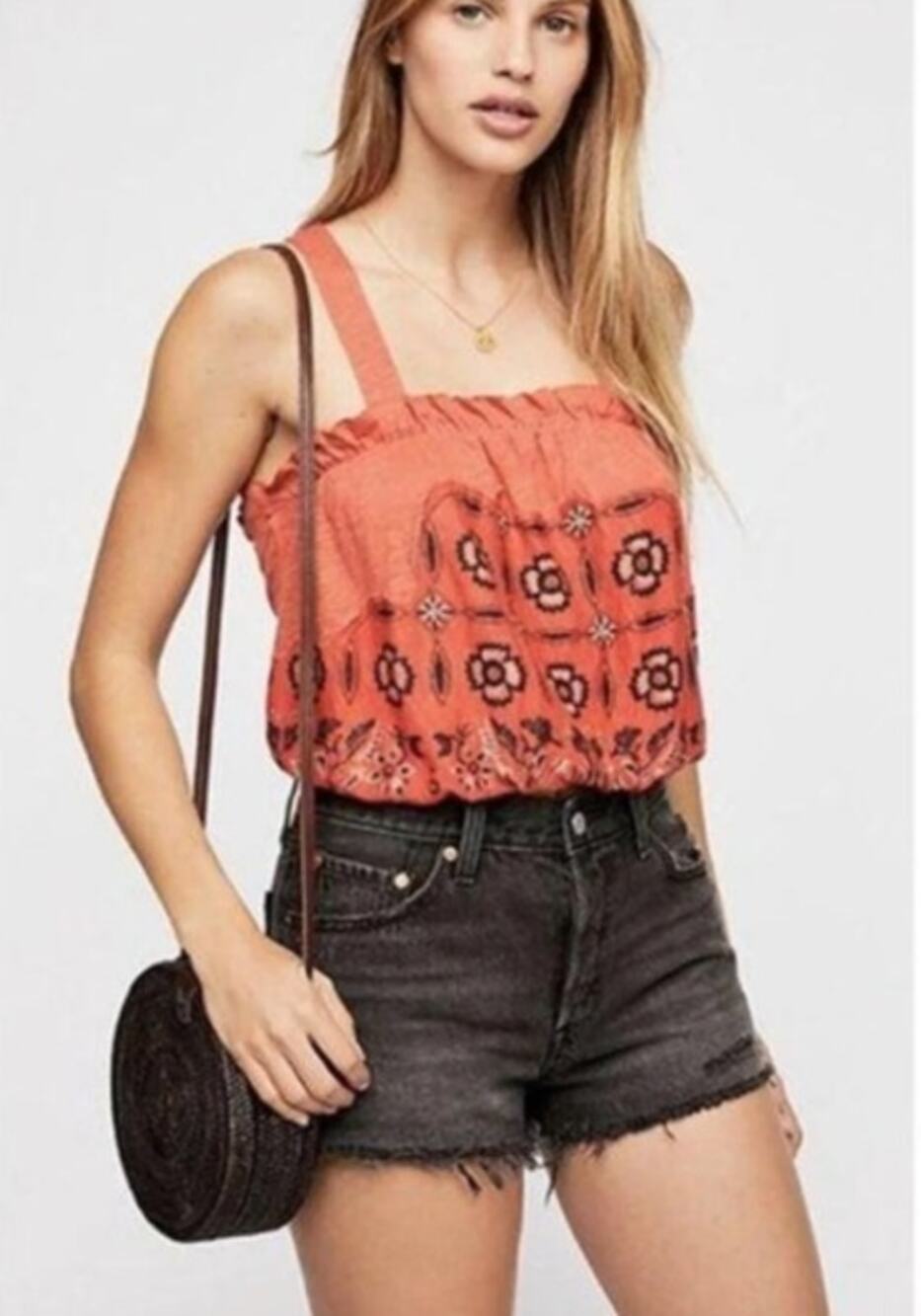 We The Free 'Love Life' Bubble Top in ORANGE (S)